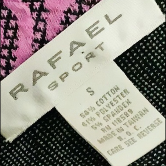 RAFAEL SPORT Fuschia Rose Print Full Zip Athletic Jacket Size Small - Picture 13 of 14